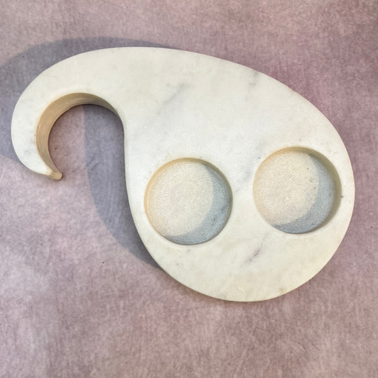 AUM Marble Dual Tealight Holder
