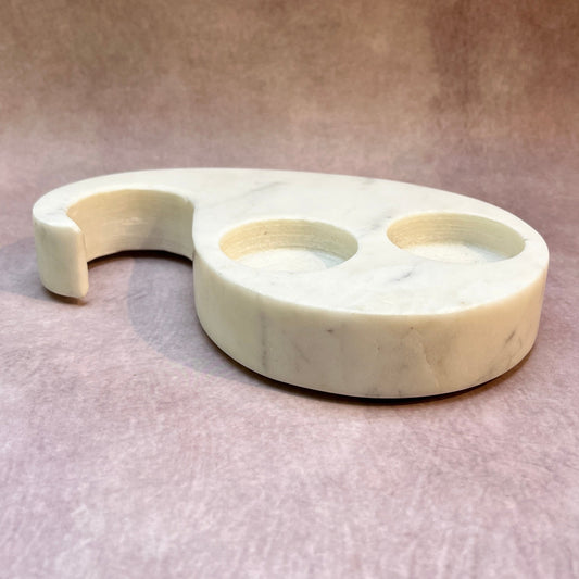 AUM Marble Dual Tealight Holder