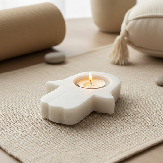 AUM Marble Tealight Holder