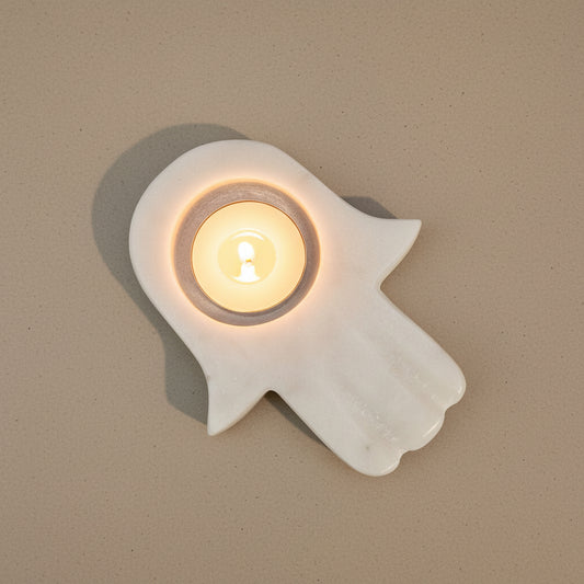 AUM Marble Tealight Holder