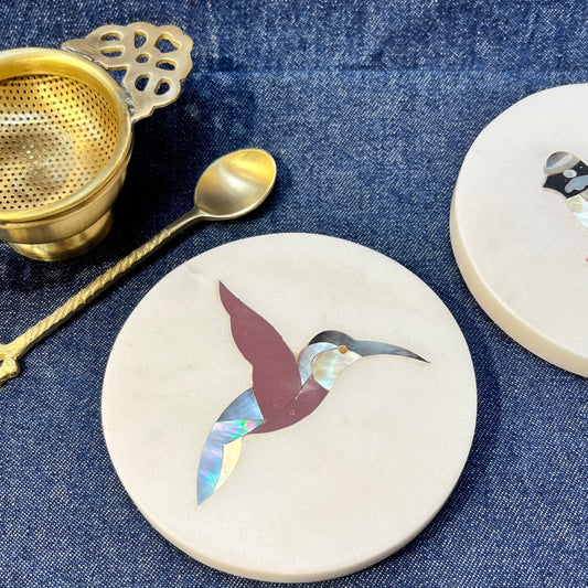 AUM Hummingbird Marble Coaster