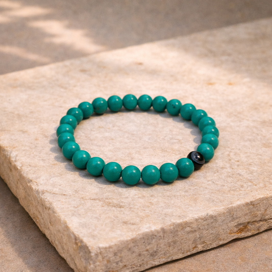 AUM Green Jade Bracelet : Luck and Abundance
