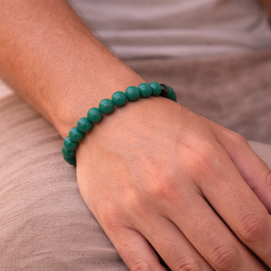 AUM Green Jade Bracelet : Luck and Abundance