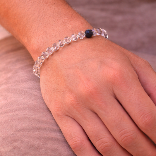 AUM Clear Quartz Focus Bracelet