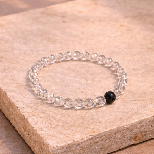 AUM Clear Quartz Focus Bracelet