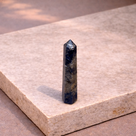 AUM Labradorite Point Stone