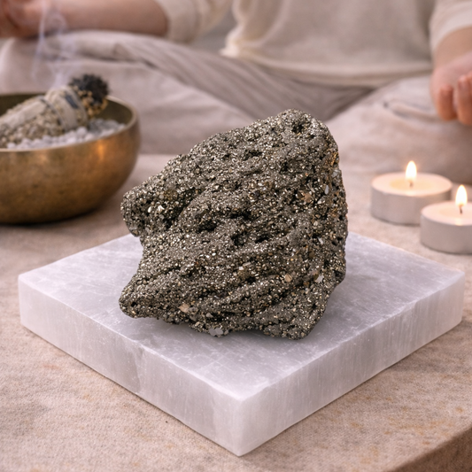 AUM Raw Peru Pyrite Stone Large Raw Piece