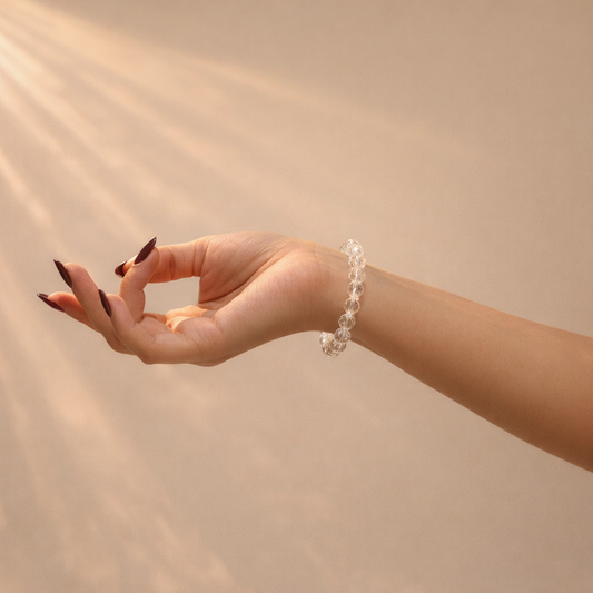 AUM Pure Clear Quartz Bracelet