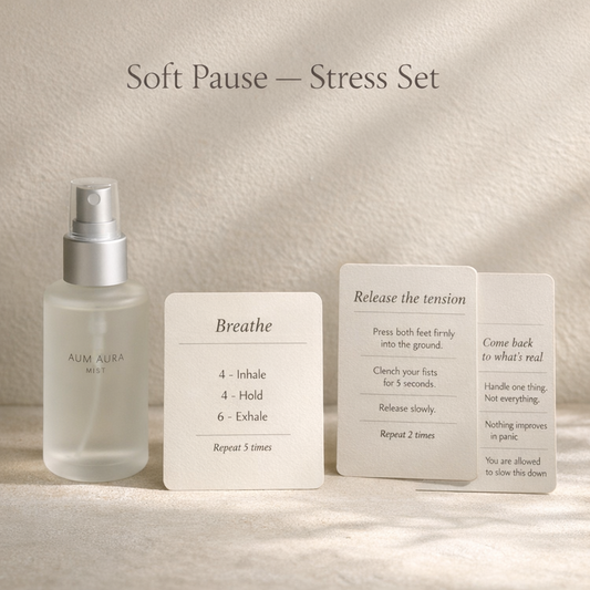 AUM Daily Practise: SOFT PAUSE — Stress Reset Kit
