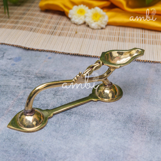 AUM Spoon Shaped Long Handle Dhoop / Aarti Diya - 8.25 Inches