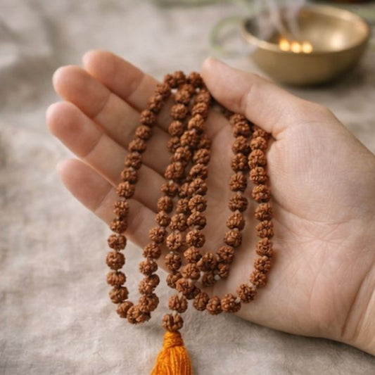 AUM Rudraksha Jap Mala · 5 Mukhi 108 Beads