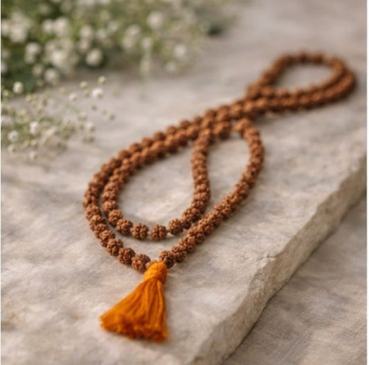 AUM Rudraksha Jap Mala · 5 Mukhi 108 Beads