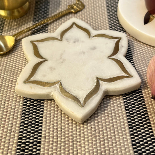AUM Marble Lotus Coaster