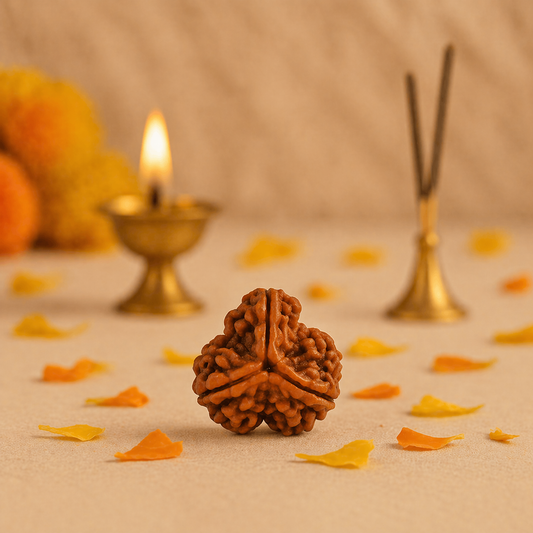 Original Nepali Large 3 Mukhi (Three-Faced) Rudraksha
