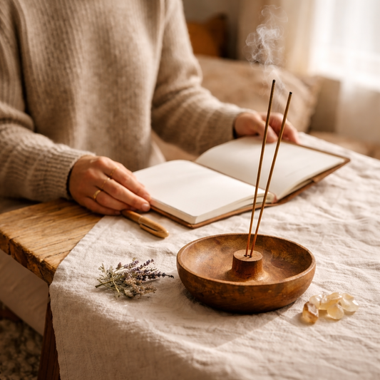 AUM Wooden Incense Holder