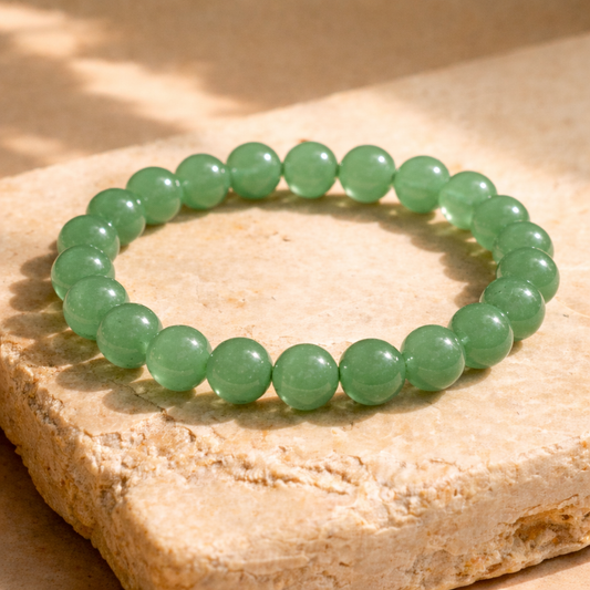 AUM Pure Green Aventurine Bracelet