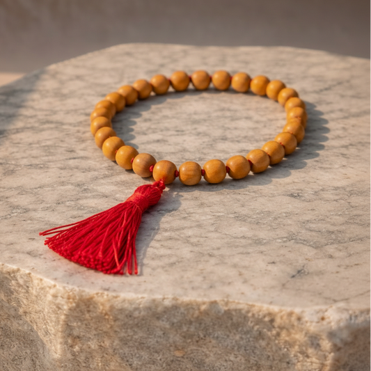 AUM Sandalwood Jap Mala 27 Beads