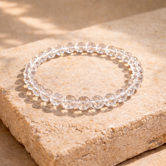 AUM Pure Clear Quartz Bracelet