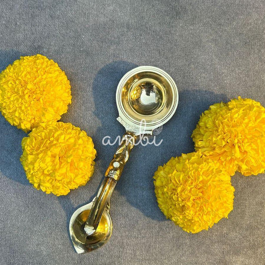 AUM Pure Brass Dhoop Aarti Diya with Handle